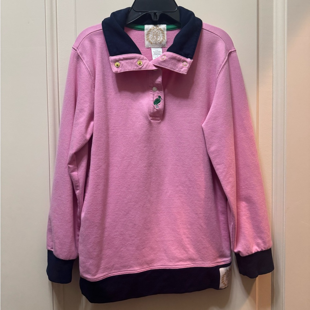 Pink and Navy Kids Polo Shirt- TBBC- size 5- VVGUC! Fabulous for Fall!